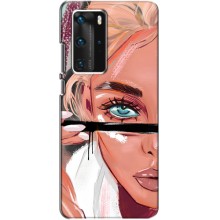 Чехол с печатью для Huawei P40 Pro - (Мода) (AlphaPrint) (Макияж)