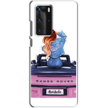 Чехол с печатью для Huawei P40 Pro - (Мода) (AlphaPrint) (На машине)