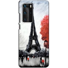 Чехол Эйфелева Башня для Huawei P40 Pro - (AlphaPrint) (Башня в Париже)