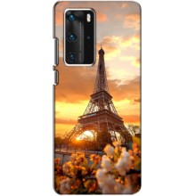 Чехол Эйфелева Башня для Huawei P40 Pro - (AlphaPrint) (Солнечная башня)