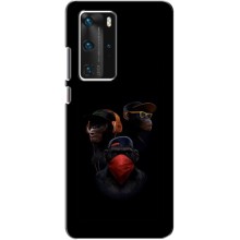 Чехол с Обезьянами Huawei P40 Pro - (AlphaPrint)