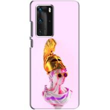 Чехол с Прикольным принтом на Huawei P40 Pro (АРТ Статуя)