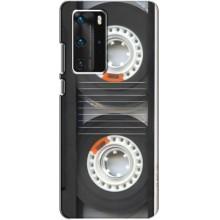 Чехол с Прикольным принтом на Huawei P40 Pro (Кассета магнитофона)