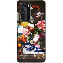 Чехол для Huawei P40 Pro - с принтом Найк (AlphaPrint) (Стиль Найк)