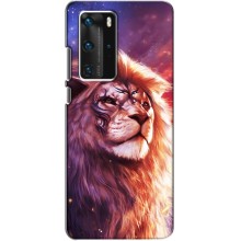 Чехол со Львом для Huawei P40 Pro (VPrint) (Красочный Лев)