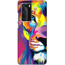 Чехол со Львом для Huawei P40 Pro (VPrint) (Яркий Лев)