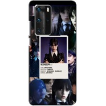 Чехлы Венсдей на Huawei P40 Pro Уэнсдей (AlphaPrint) (коллаж Уэнздей)