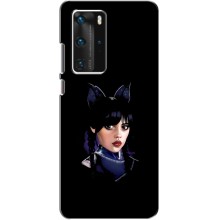 Чехлы Венсдей на Huawei P40 Pro Уэнсдей (AlphaPrint) (серьезная Уэнздей)