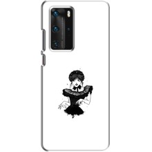 Чехлы Венсдей на Huawei P40 Pro Уэнсдей (AlphaPrint) (танец Уэнздей)