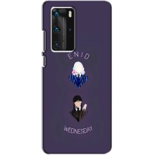 Чехлы Венсдей на Huawei P40 Pro Уэнсдей (AlphaPrint) (Уэнздей и подруга)