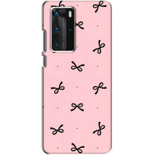Чохол банти для Huawei P40 Pro – Чорні бантики