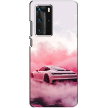 Чохол з авто Порше для Huawei P40 Pro – Рожевий Порше