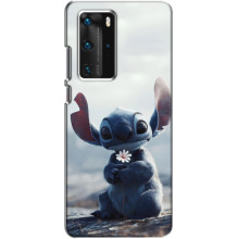Чохол з малюнком Стіч для Huawei P40 Pro – Стіч з квіткою