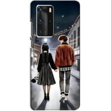 Чехол с дизайном Венздей 2 на Huawei P40 Pro – Уэнсдей и Тайлер