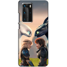 Чехол как приручить дракона на Huawei P40 Pro – Гикавка и Астрид