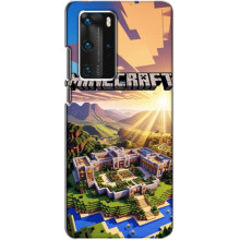 Чехол с картинками Майнкрафт для Хуавей П40 Про – Minecraft