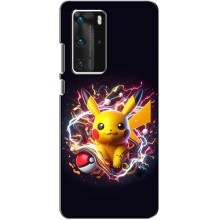 Чехол с Пикачу на Huawei P40 Pro (Пикачу с мячом)
