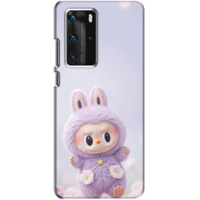 Чохол з принтом Лабубу для Huawei P40 Pro – Фіолетовий Лабубу