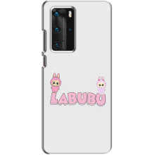 Чохол з принтом Лабубу для Huawei P40 Pro – Логотип Лабубу