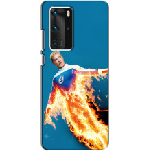 Чехол с принтом Фантастическая четверка для Huawei P40 Pro – Человек-Факел