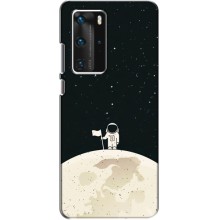 Космические Чехлы для Хуавей П40 Про (VPrint) (На луне)