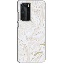 Мраморный чехол на Huawei P40 Pro (VPrint) (Белый мрамор)