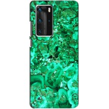 Мраморный чехол на Huawei P40 Pro (VPrint) (Салатный Мрамор)
