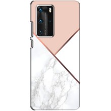Мраморный чехол на Huawei P40 Pro (VPrint) (Тройной мрамор)