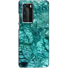 Мраморный чехол на Huawei P40 Pro (VPrint) (Зеленый мрамор)