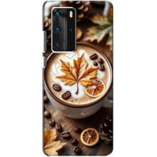 Чехол с уникальным дизайном «Осень с кофе» для Huawei P40 Pro – Пряный кофе