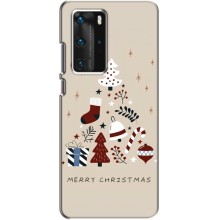 Рождественские Чехлы для Huawei P40 Pro (VPrint) (Merry Christmas)