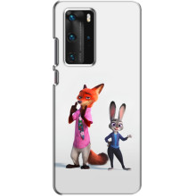 Силіконовий чохол з принтом Зоотрополіс для Huawei P40 Pro – Джуді і Нік