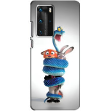 Силіконовий чохол з принтом Зоотрополіс для Huawei P40 Pro – Змія Зоо