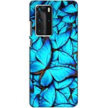 Силиконовый бампер с картинкой животных для Huawei P40 Pro (Крылья бабочек)