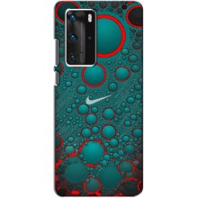 Силиконовый Чехол на Huawei P40 Pro с картинкой Nike (Найк зеленый)