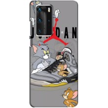 Силиконовый Чехол Nike Air Jordan на Хуавей П40 Про (Air Jordan)