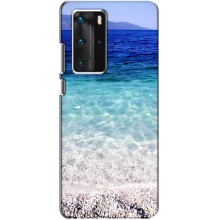 Силиконовый чехол с КАРТИНКАМИ лето для Huawei P40 Pro (AlphaPrint) (Море)