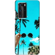 Силиконовый чехол с КАРТИНКАМИ лето для Huawei P40 Pro (AlphaPrint) (Взгляд лето)