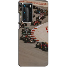 Чехол с прнтом Формула 1 на Huawei P40 Pro – Боліди на трасі