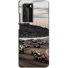 Чехол с прнтом Формула 1 на Huawei P40 Pro – Гонка Формула-1