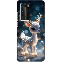 Яркий чехол для Huawei P40 Pro с Зимними Оленятами