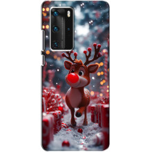 Яскравий чохол для Huawei P40 Pro з Зимові Оленята – Олень серед подарунків
