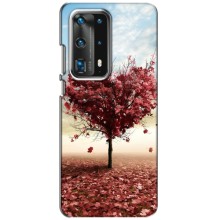 Чехлы для любимой на Хуавей П40 (VPrint) (Дерево сердце)