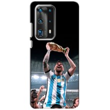 Чехлы Лео Месси Аргентина для Huawei P40 (Счастливый Месси)