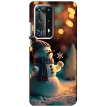 Чехлы на Новый Год Huawei P40 (Снеговик праздничный)