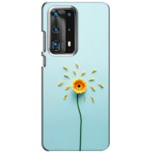 Чехлы с Цветами для Huawei P40 (VPrint) (Желтый цветок)