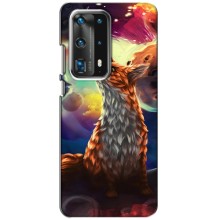 Чехлы с картинкой Лисички для Huawei P40 (VPrint) (Лисица в космосе)
