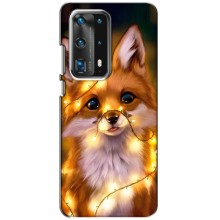 Чехлы с картинкой Лисички для Huawei P40 (VPrint) (Лисичка в гирляндах)