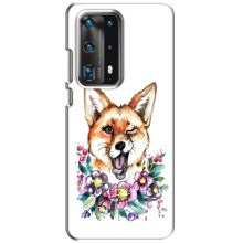 Чехлы с картинкой Лисички для Huawei P40 (VPrint) (Веселая лисичка)