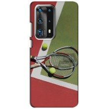 Чехлы с принтом Спортивная тематика для Huawei P40 – Ракетки теннис